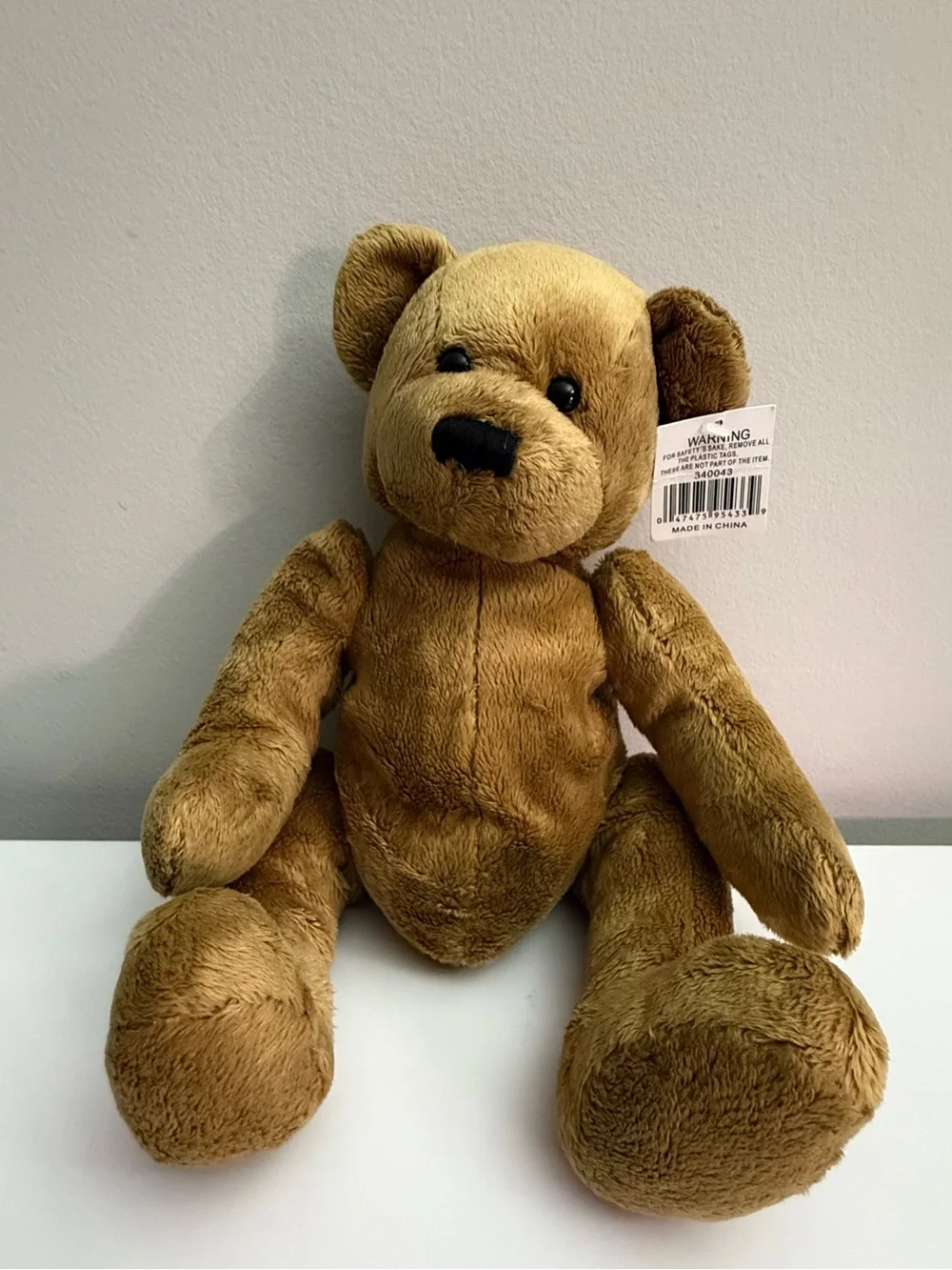 TB Toy Trading Co Classic Jointed Tan Teddy Bear Plush 12